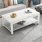 17"H Contemporary Coffee Table Rectangle White Coffee Cocktail Table White Storage Included Clearhalo 'Coffee & Accent Tables' 'Coffee Tables' 'coffee_tables' 'furn' 'furn_coffee_tables' 'Furniture' 'Living Room Furniture' 6862262