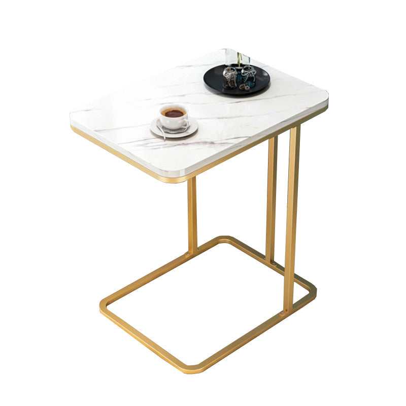 Glam Style Coffee Table Oval Slate Single Coffee Cocktail Table Clearhalo 'Coffee & Accent Tables' 'Coffee Tables' 'coffee_tables' 'furn' 'furn_coffee_tables' 'Furniture' 'Living Room Furniture' 6862362