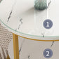 Glam Style Coffee Table Oval Slate Single Coffee Cocktail Table Clearhalo 'Coffee & Accent Tables' 'Coffee Tables' 'coffee_tables' 'furn' 'furn_coffee_tables' 'Furniture' 'Living Room Furniture' 6862363