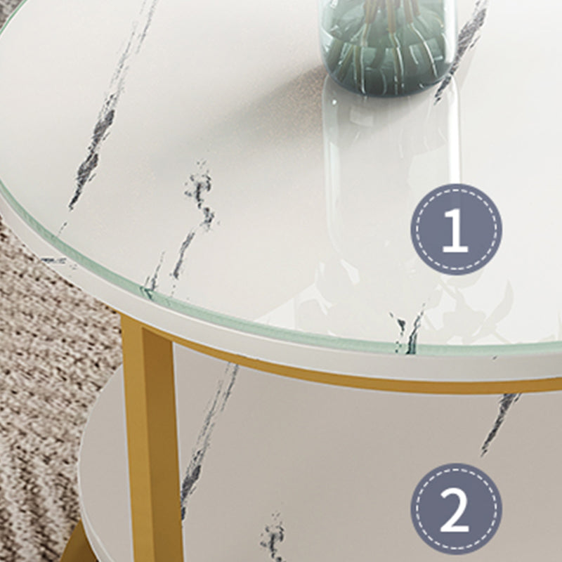 Glam Style Coffee Table Oval Slate Single Coffee Cocktail Table Clearhalo 'Coffee & Accent Tables' 'Coffee Tables' 'coffee_tables' 'furn' 'furn_coffee_tables' 'Furniture' 'Living Room Furniture' 6862363