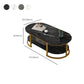 Glam Style Coffee Table Oval Slate Single Coffee Cocktail Table Clearhalo 'Coffee & Accent Tables' 'Coffee Tables' 'coffee_tables' 'furn' 'furn_coffee_tables' 'Furniture' 'Living Room Furniture' 6862381