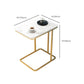 Glam Style Coffee Table Oval Slate Single Coffee Cocktail Table Clearhalo 'Coffee & Accent Tables' 'Coffee Tables' 'coffee_tables' 'furn' 'furn_coffee_tables' 'Furniture' 'Living Room Furniture' 6862382