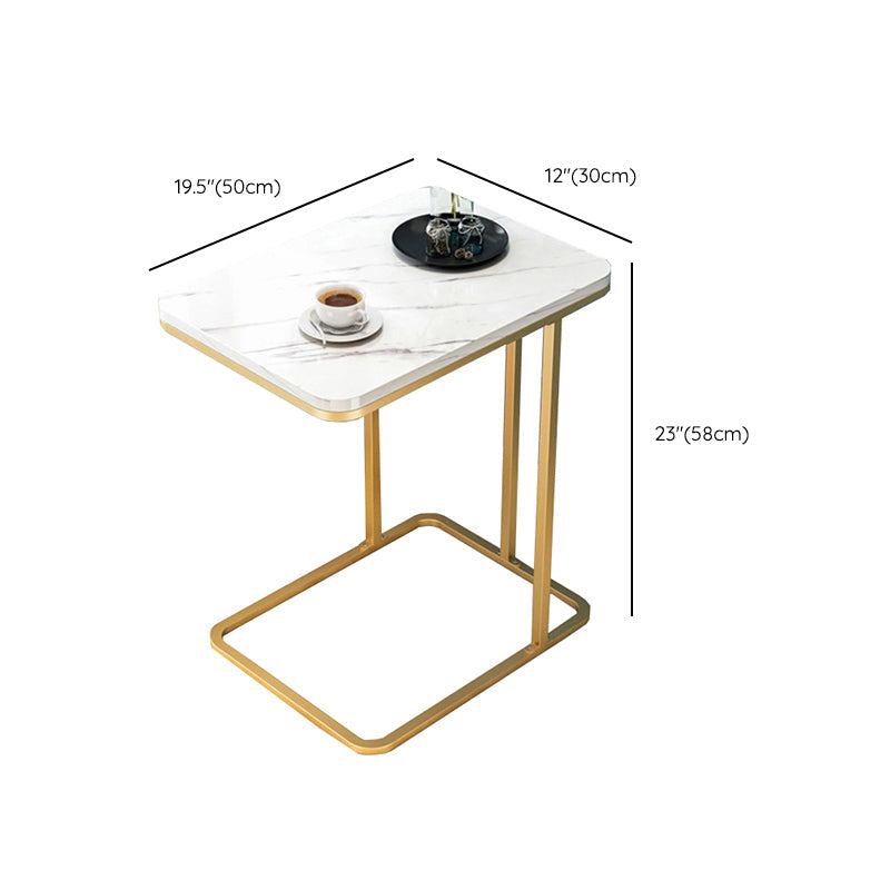 Glam Style Coffee Table Oval Slate Single Coffee Cocktail Table Clearhalo 'Coffee & Accent Tables' 'Coffee Tables' 'coffee_tables' 'furn' 'furn_coffee_tables' 'Furniture' 'Living Room Furniture' 6862382