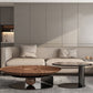 No Distressing Pedestal Coffee Table Modern Round Bunching Tables