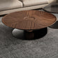 No Distressing Pedestal Coffee Table Modern Round Bunching Tables