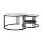 Contemporary Coffee Table Set Round White 2-Piece Coffee Cocktail Table Clearhalo 'Coffee & Accent Tables' 'Coffee Tables' 'coffee_tables' 'furn' 'furn_coffee_tables' 'Furniture' 'Living Room Furniture' 6862485