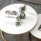 Contemporary Coffee Table Set Round White 2-Piece Coffee Cocktail Table Clearhalo 'Coffee & Accent Tables' 'Coffee Tables' 'coffee_tables' 'furn' 'furn_coffee_tables' 'Furniture' 'Living Room Furniture' 6862487