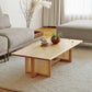 12"H Contemporary Coffee Table Rectangle Solid Wood Single Cocktail Table Clearhalo 'Coffee & Accent Tables' 'Coffee Tables' 'coffee_tables' 'furn' 'furn_coffee_tables' 'Furniture' 'Living Room Furniture' 6862530