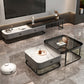 Glam Coffee Table Set Frame Square 2-Piece Coffee Cocktail Table Clearhalo 'Coffee & Accent Tables' 'Coffee Tables' 'coffee_tables' 'furn' 'furn_coffee_tables' 'Furniture' 'Living Room Furniture' 6862567