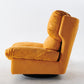 Contemporary Leather Solid Color Swivel Base Wing Chair Recliner Clearhalo 'Chairs & Seating' 'furn' 'furn_recliners' 'Furniture' 'Living Room Furniture' 'Recliners' 6862723