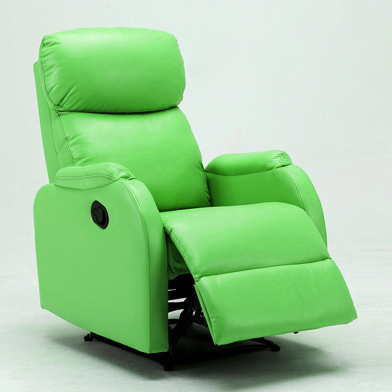 Traditionele lederen ligstoffen gestoffeerde vaste kleurrecliners