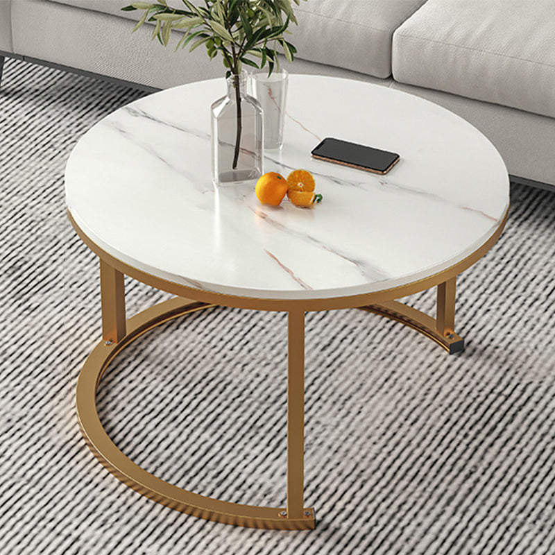 Slate Nesting Coffee Table Set No Distressing Round Coffee Table Set Clearhalo 'Coffee & Accent Tables' 'Coffee Tables' 'coffee_tables' 'furn' 'furn_coffee_tables' 'Furniture' 'Living Room Furniture' 6862906