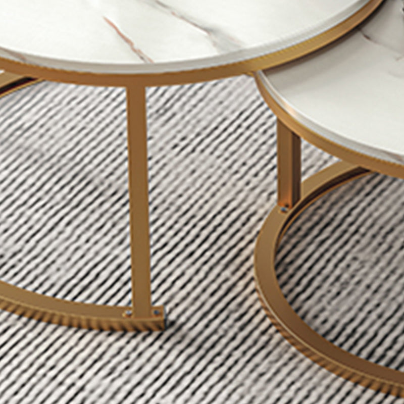 Slate Nesting Coffee Table Set No Distressing Round Coffee Table Set Clearhalo 'Coffee & Accent Tables' 'Coffee Tables' 'coffee_tables' 'furn' 'furn_coffee_tables' 'Furniture' 'Living Room Furniture' 6862918