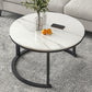 Slate Nesting Coffee Table Set No Distressing Round Coffee Table Set 31.5"L x 31.5"W x 17.7"H White Black Clearhalo 'Coffee & Accent Tables' 'Coffee Tables' 'coffee_tables' 'furn' 'furn_coffee_tables' 'Furniture' 'Living Room Furniture' 6862919
