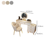 Mirrored Vanity Table and Stool Set Engineered Wood Vanity Desk