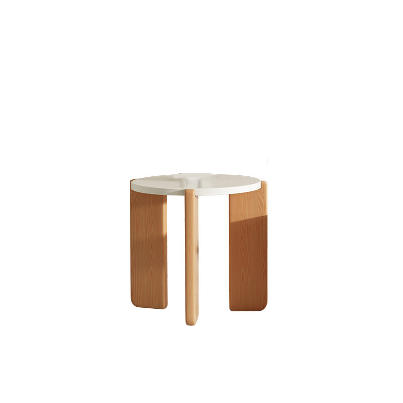 3 Legs Coffee Table Set Modern No Distressing Round Wood Coffee Table 19.7"L x 19.7"W x 19.7"H Clearhalo 'Coffee & Accent Tables' 'Coffee Tables' 'coffee_tables' 'furn' 'furn_coffee_tables' 'Furniture' 'Living Room Furniture' 6863218