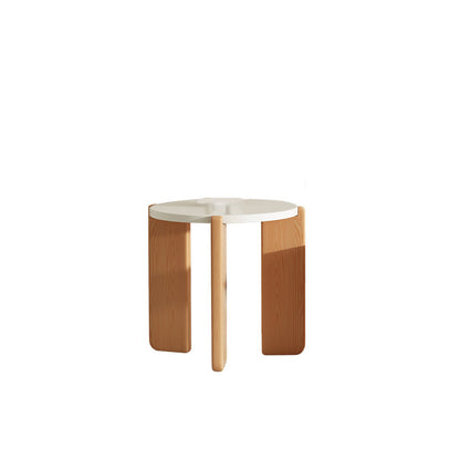 3 Legs Coffee Table Set Modern No Distressing Round Wood Coffee Table 19.7"L x 19.7"W x 19.7"H Clearhalo 'Coffee & Accent Tables' 'Coffee Tables' 'coffee_tables' 'furn' 'furn_coffee_tables' 'Furniture' 'Living Room Furniture' 6863218