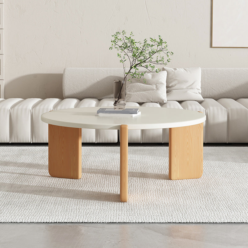 3 Legs Coffee Table Set Modern No Distressing Round Wood Coffee Table Clearhalo 'Coffee & Accent Tables' 'Coffee Tables' 'coffee_tables' 'furn' 'furn_coffee_tables' 'Furniture' 'Living Room Furniture' 6863223