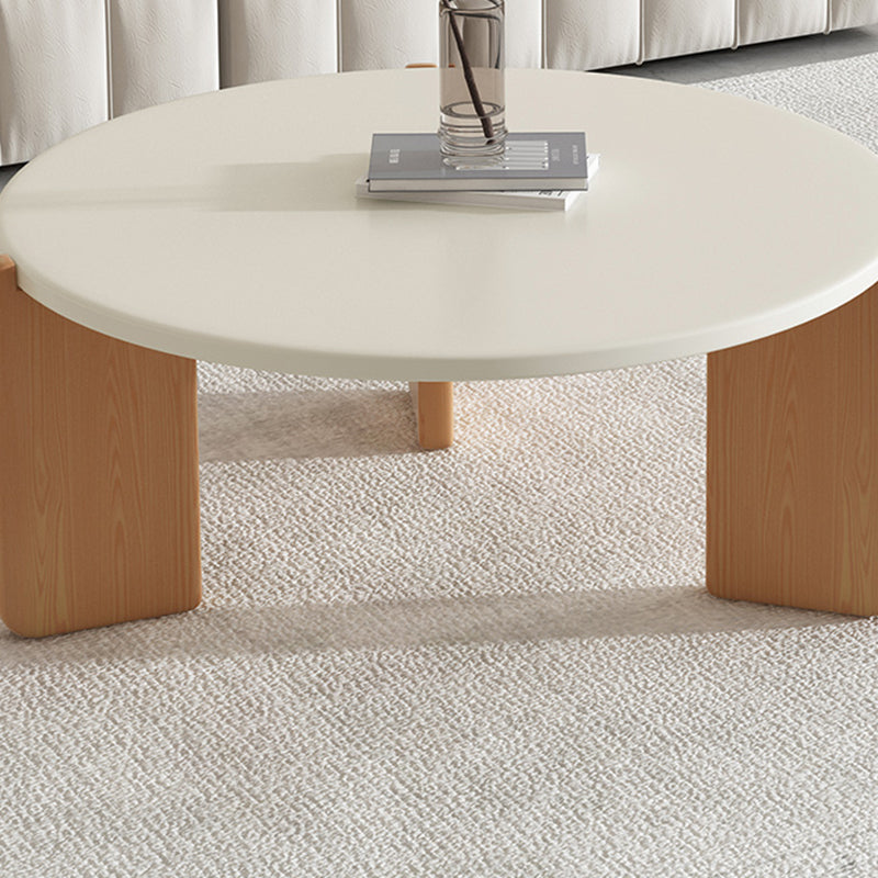 3 Legs Coffee Table Set Modern No Distressing Round Wood Coffee Table Clearhalo 'Coffee & Accent Tables' 'Coffee Tables' 'coffee_tables' 'furn' 'furn_coffee_tables' 'Furniture' 'Living Room Furniture' 6863227