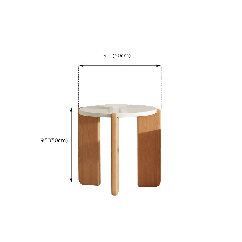 3 Legs Coffee Table Set Modern No Distressing Round Wood Coffee Table Clearhalo 'Coffee & Accent Tables' 'Coffee Tables' 'coffee_tables' 'furn' 'furn_coffee_tables' 'Furniture' 'Living Room Furniture' 6863229