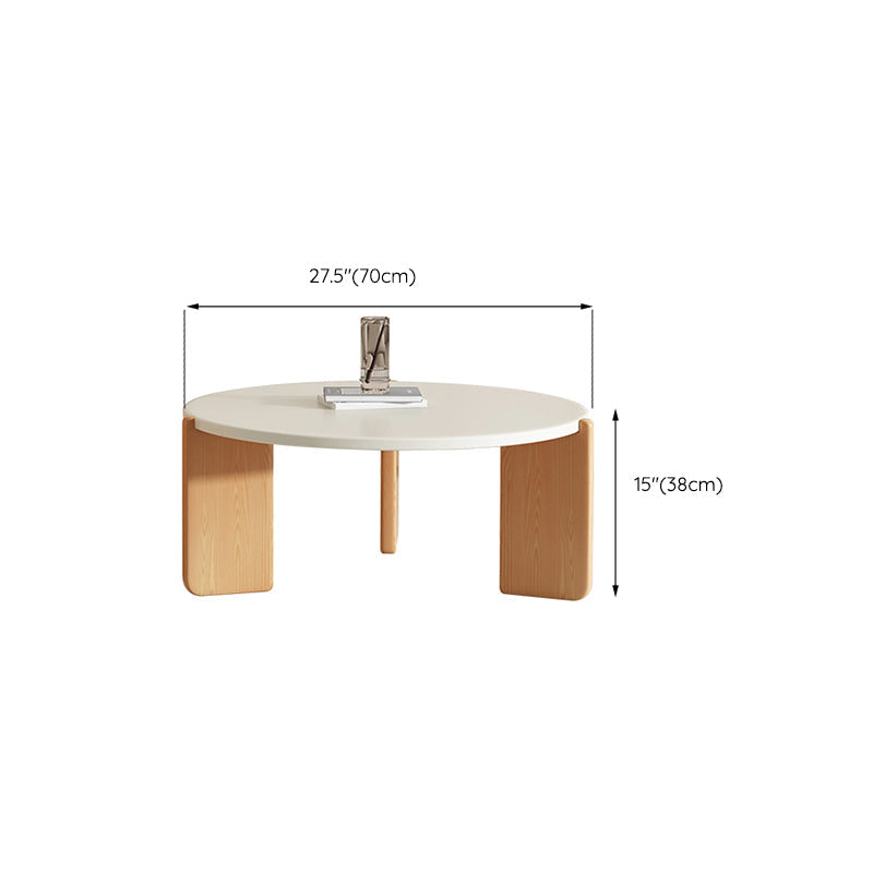 3 Legs Coffee Table Set Modern No Distressing Round Wood Coffee Table Clearhalo 'Coffee & Accent Tables' 'Coffee Tables' 'coffee_tables' 'furn' 'furn_coffee_tables' 'Furniture' 'Living Room Furniture' 6863230