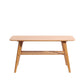4 Legs Coffee Table Modern Wood Oval Cocktail Table with Shelf 39.5"L x 20"W x 20"H Natural Clearhalo 'Coffee & Accent Tables' 'Coffee Tables' 'coffee_tables' 'furn' 'furn_coffee_tables' 'Furniture' 'Living Room Furniture' 6863238