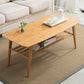 4 Legs Coffee Table Modern Wood Oval Cocktail Table with Shelf Clearhalo 'Coffee & Accent Tables' 'Coffee Tables' 'coffee_tables' 'furn' 'furn_coffee_tables' 'Furniture' 'Living Room Furniture' 6863241