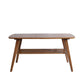 4 Legs Coffee Table Modern Wood Oval Cocktail Table with Shelf 39.5"L x 20"W x 20"H Tan Clearhalo 'Coffee & Accent Tables' 'Coffee Tables' 'coffee_tables' 'furn' 'furn_coffee_tables' 'Furniture' 'Living Room Furniture' 6863247