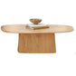Contemporary Solid Wood Oval Cocktail Table Pedestal Coffee Table Clearhalo 'Coffee & Accent Tables' 'Coffee Tables' 'coffee_tables' 'furn' 'furn_coffee_tables' 'Furniture' 'Living Room Furniture' 6863267
