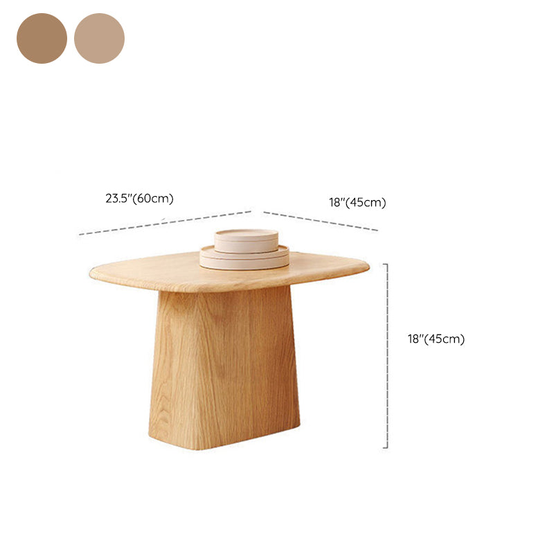 Contemporary Solid Wood Oval Cocktail Table Pedestal Coffee Table Clearhalo 'Coffee & Accent Tables' 'Coffee Tables' 'coffee_tables' 'furn' 'furn_coffee_tables' 'Furniture' 'Living Room Furniture' 6863269