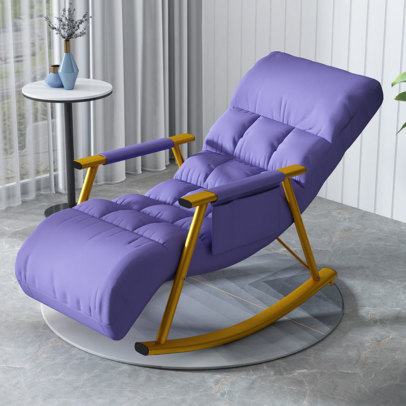 Glam Style Sofa Rocking Chair Indoor Rocking Chair with Cushion