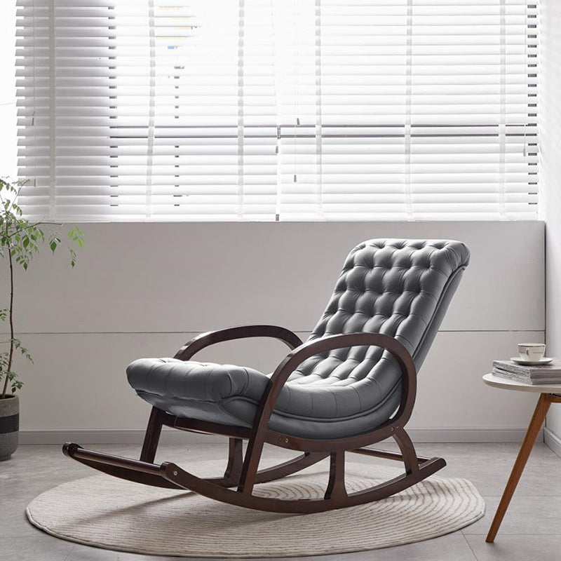 Chaise de canapé lazy de loisirs en bois salon à bascule moderne chaise à bascule moderne