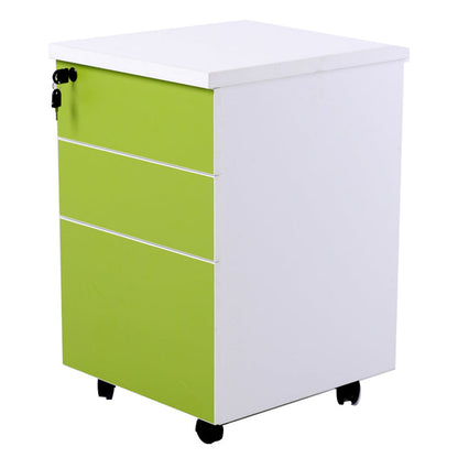 Contemporary File Cabinets Wood File Pedestal with Key Lock for Home Office Green Clearhalo 'Filing Cabinets' 'filling_cabinets' 'furn' 'furn_filling_cabinets' 'Furniture' 'Office Furniture' 6864139