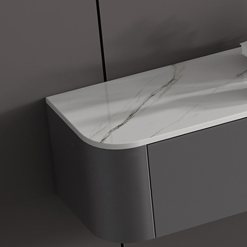Console de support de rangement fermée, Console multimédia TV en pierre pour salon