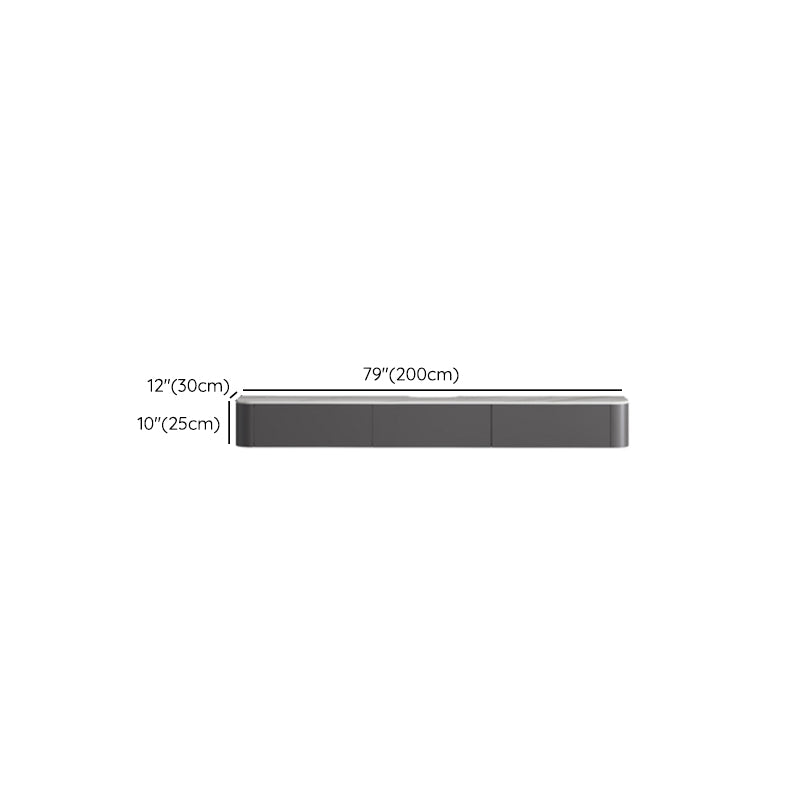 Console de support de rangement fermée, Console multimédia TV en pierre pour salon