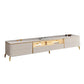 Glam Media Console Glass Open Shelving TV Stand for Living Room Clearhalo 'furn' 'furn_tv_stands_entertainment_centers' 'Furniture' 'Living Room Furniture' 'TV Stands & Entertainment Centers' 'TV Stands & Media Storage Furniture' 'tv_stands_entertainment_centers' 6865218