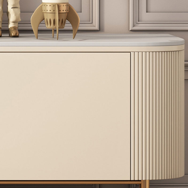 Glam Enclosed Storage Media Console Stone TV Stand for Living Room Clearhalo 'furn' 'furn_tv_stands_entertainment_centers' 'Furniture' 'Living Room Furniture' 'TV Stands & Entertainment Centers' 'TV Stands & Media Storage Furniture' 'tv_stands_entertainment_centers' 6865232