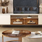 Glam Enclosed Storage Media Console Stone TV Stand for Living Room Clearhalo 'furn' 'furn_tv_stands_entertainment_centers' 'Furniture' 'Living Room Furniture' 'TV Stands & Entertainment Centers' 'TV Stands & Media Storage Furniture' 'tv_stands_entertainment_centers' 6865233