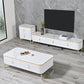 Glam, console multimediale di archiviazione chiusa, supporto TV in pietra con cassetti