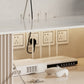 Console portaoggetti chiusa Console multimediale TV mobile con cassetti