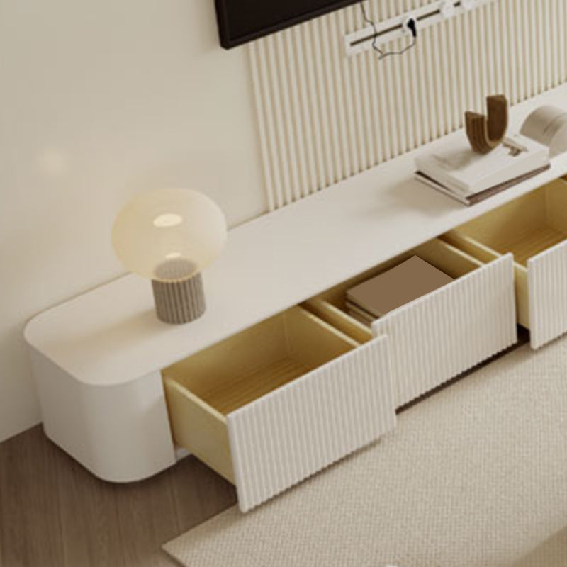 Console de support moderne avec rangement fermé, console multimédia TV avec 6 tiroirs
