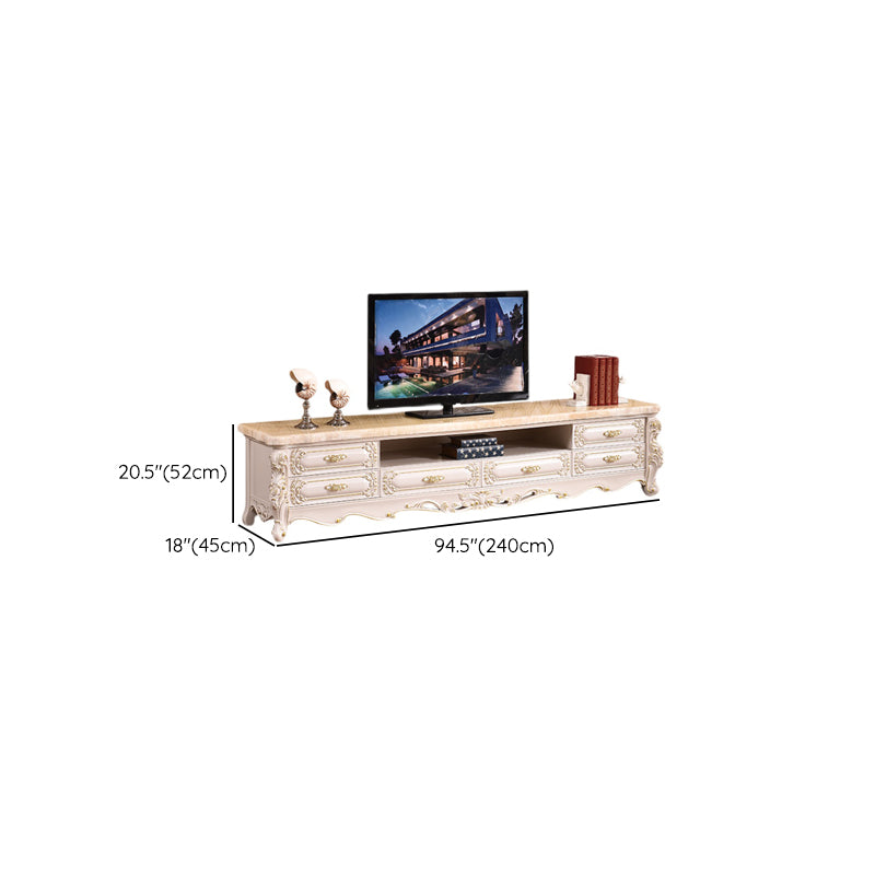 Open Storage Stand Console Glam TV Media Console with Drawers Clearhalo 'furn' 'furn_tv_stands_entertainment_centers' 'Furniture' 'Living Room Furniture' 'TV Stands & Entertainment Centers' 'TV Stands & Media Storage Furniture' 'tv_stands_entertainment_centers' 6865343