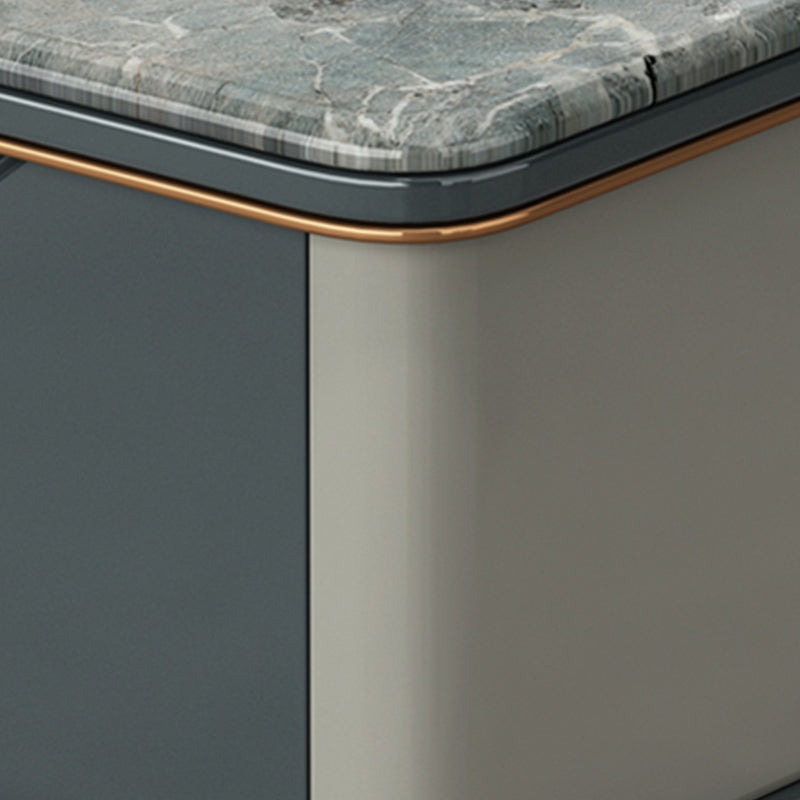 Glam Open Shelving Media Console Stone TV Stand with Drawers for Living Room Clearhalo 'furn' 'furn_tv_stands_entertainment_centers' 'Furniture' 'Living Room Furniture' 'TV Stands & Entertainment Centers' 'TV Stands & Media Storage Furniture' 'tv_stands_entertainment_centers' 6865353