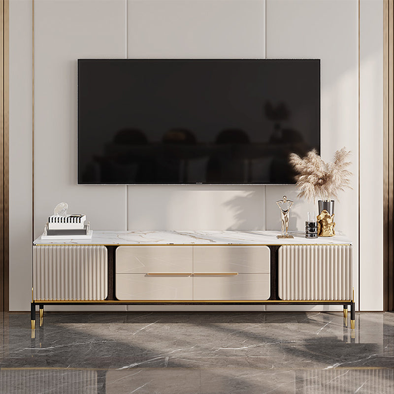 Modern Stand Console Enclosed Storage TV Media Console with Drawers 63"L x 16"W x 19"H Clearhalo 'furn' 'furn_tv_stands_entertainment_centers' 'Furniture' 'Living Room Furniture' 'TV Stands & Entertainment Centers' 'TV Stands & Media Storage Furniture' 'tv_stands_entertainment_centers' 6865362
