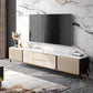 Modern Stand Console Enclosed Storage TV Media Console with Drawers 94"L x 16"W x 19"H Clearhalo 'furn' 'furn_tv_stands_entertainment_centers' 'Furniture' 'Living Room Furniture' 'TV Stands & Entertainment Centers' 'TV Stands & Media Storage Furniture' 'tv_stands_entertainment_centers' 6865363