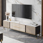 Modern Stand Console Enclosed Storage TV Media Console with Drawers 87"L x 16"W x 19"H Clearhalo 'furn' 'furn_tv_stands_entertainment_centers' 'Furniture' 'Living Room Furniture' 'TV Stands & Entertainment Centers' 'TV Stands & Media Storage Furniture' 'tv_stands_entertainment_centers' 6865365