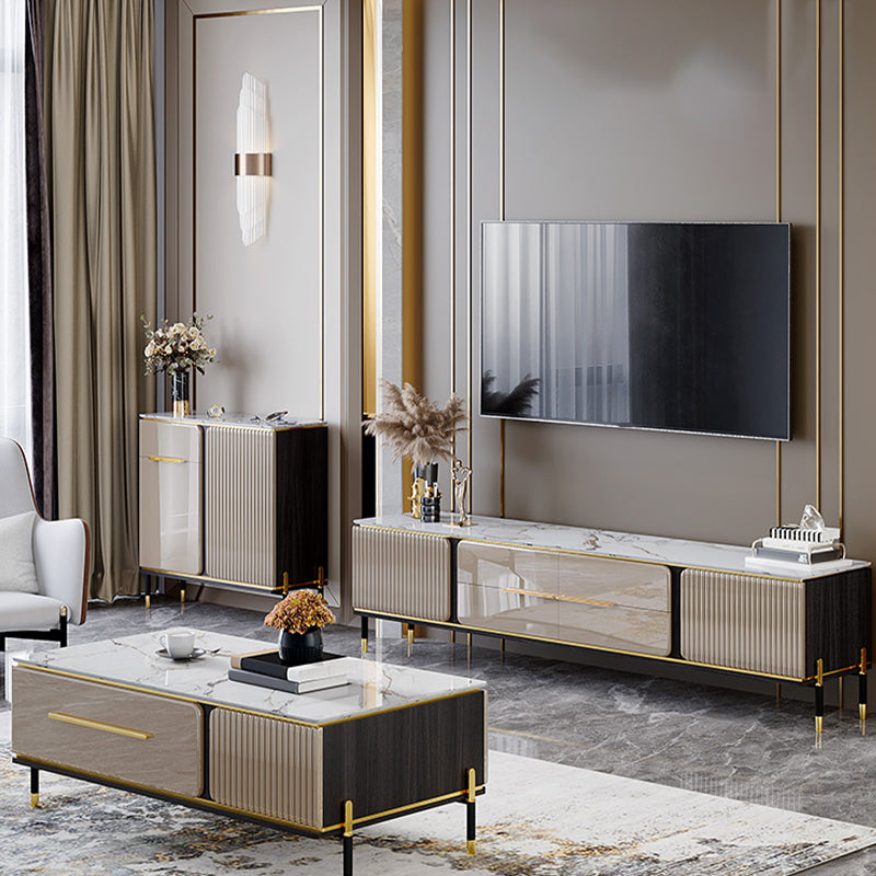 Modern Stand Console Enclosed Storage TV Media Console with Drawers Clearhalo 'furn' 'furn_tv_stands_entertainment_centers' 'Furniture' 'Living Room Furniture' 'TV Stands & Entertainment Centers' 'TV Stands & Media Storage Furniture' 'tv_stands_entertainment_centers' 6865366