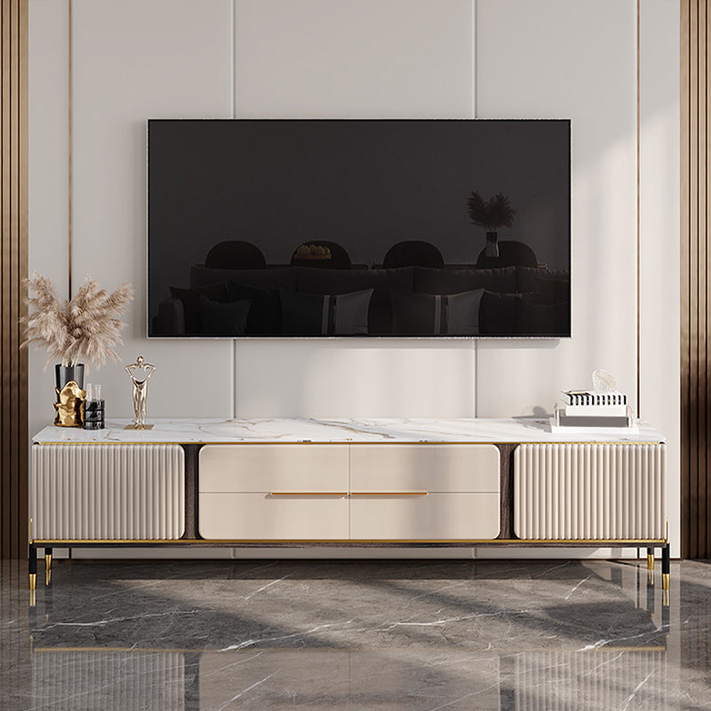 Modern Stand Console Enclosed Storage TV Media Console with Drawers 71"L x 16"W x 19"H Clearhalo 'furn' 'furn_tv_stands_entertainment_centers' 'Furniture' 'Living Room Furniture' 'TV Stands & Entertainment Centers' 'TV Stands & Media Storage Furniture' 'tv_stands_entertainment_centers' 6865369