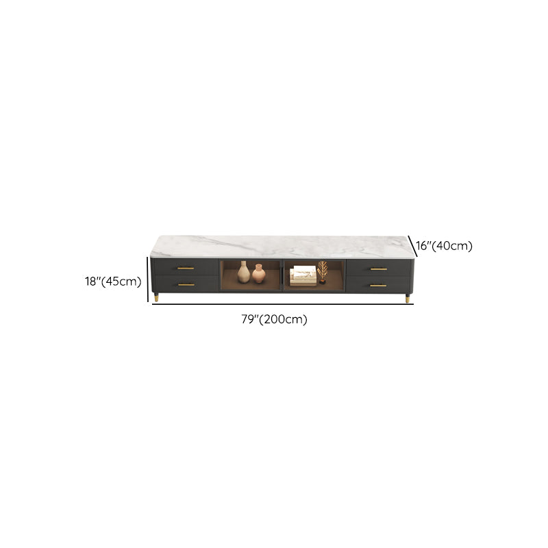 Enclosed Storage Stand Console Glam TV Media Console with 4 Drawers Clearhalo 'furn' 'furn_tv_stands_entertainment_centers' 'Furniture' 'Living Room Furniture' 'TV Stands & Entertainment Centers' 'TV Stands & Media Storage Furniture' 'tv_stands_entertainment_centers' 6865403