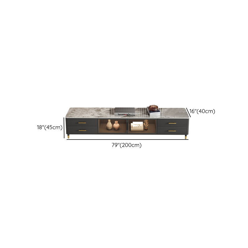 Enclosed Storage Stand Console Glam TV Media Console with 4 Drawers Clearhalo 'furn' 'furn_tv_stands_entertainment_centers' 'Furniture' 'Living Room Furniture' 'TV Stands & Entertainment Centers' 'TV Stands & Media Storage Furniture' 'tv_stands_entertainment_centers' 6865407